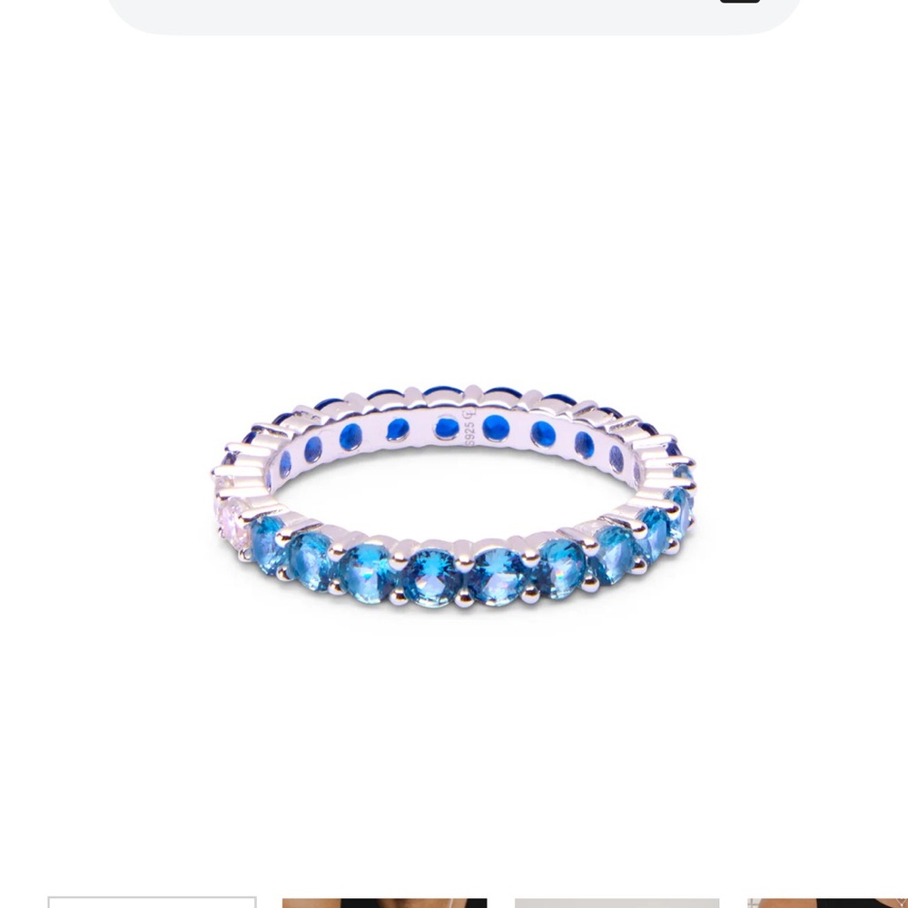 Common Lines Eternity Ring - Blue Gradient - image 1